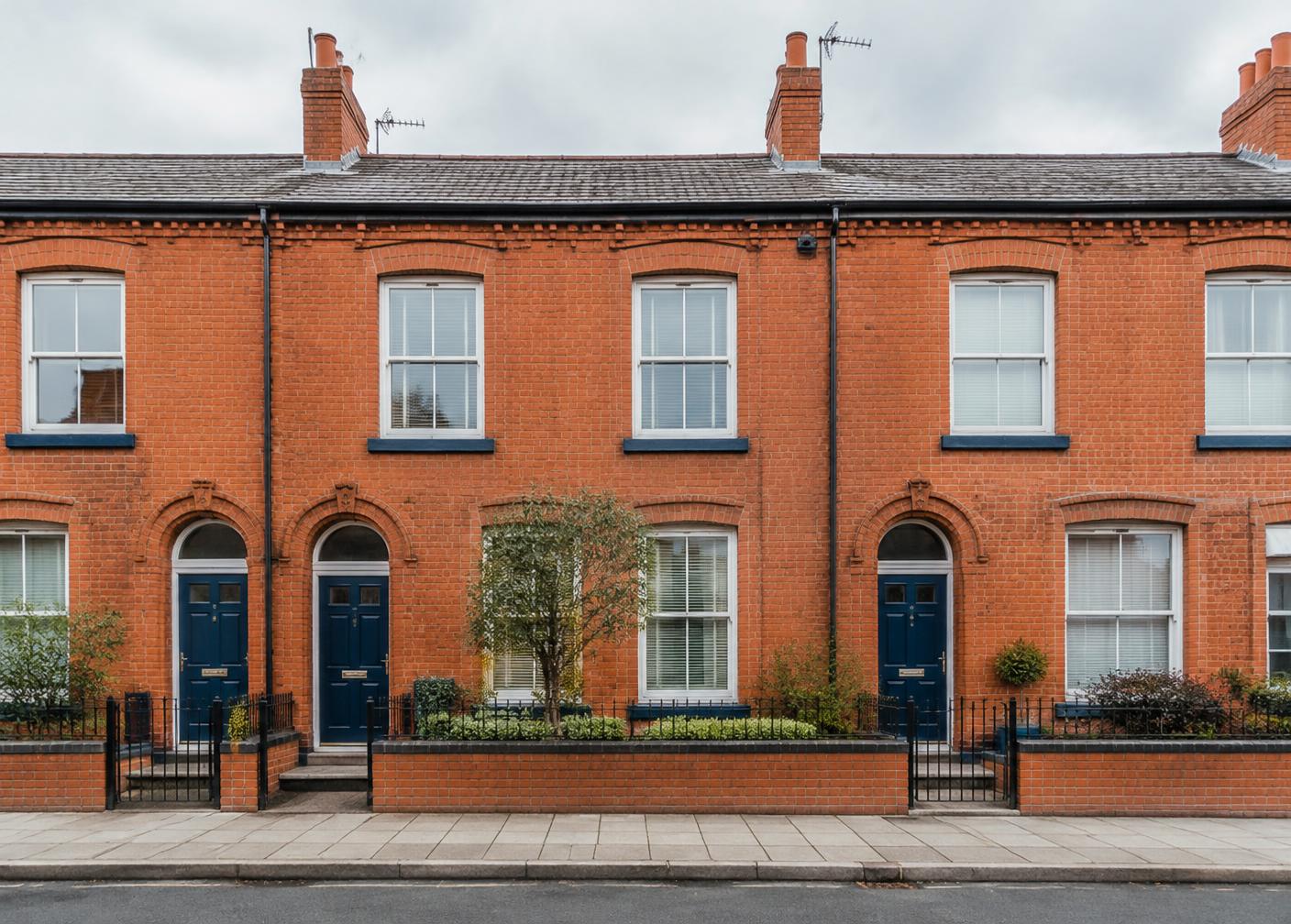 Restored Manchester terraced houses